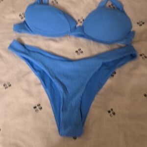 TiniBikini Vibrant Blue Ribbed Bikini